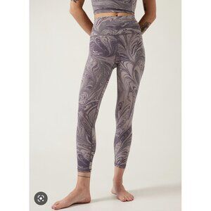 Athleta Transcend Purple Swirl Leggings